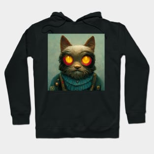 Robo Hipster Cat Hoodie